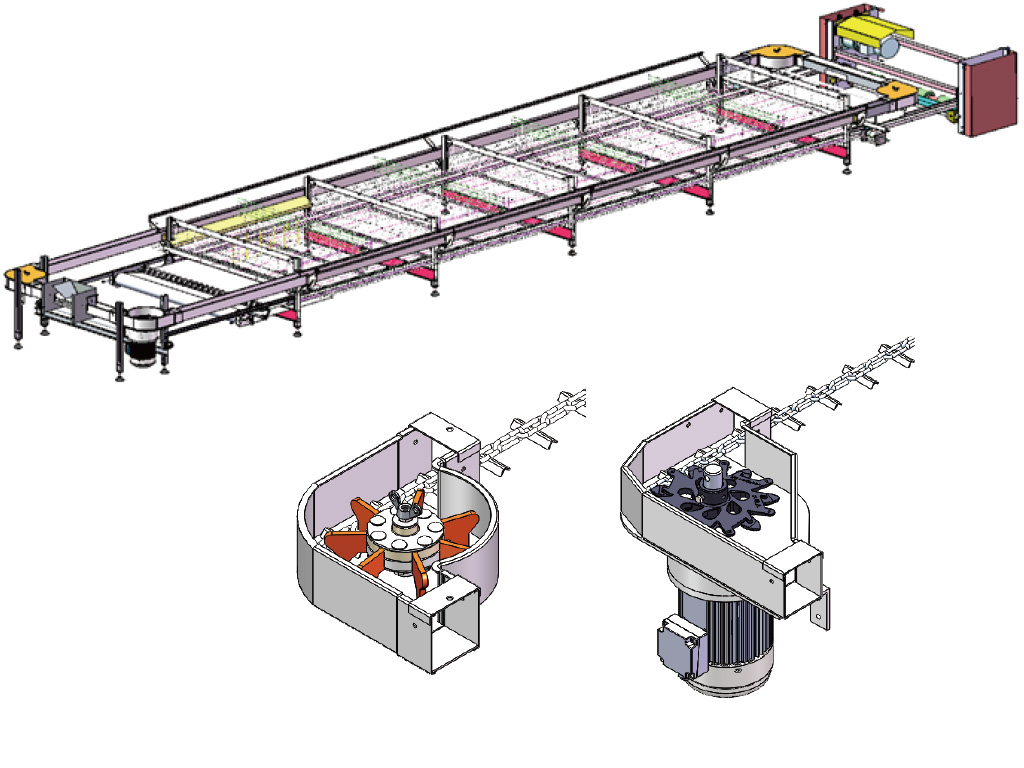 Sistema de alimentación tipo raspador